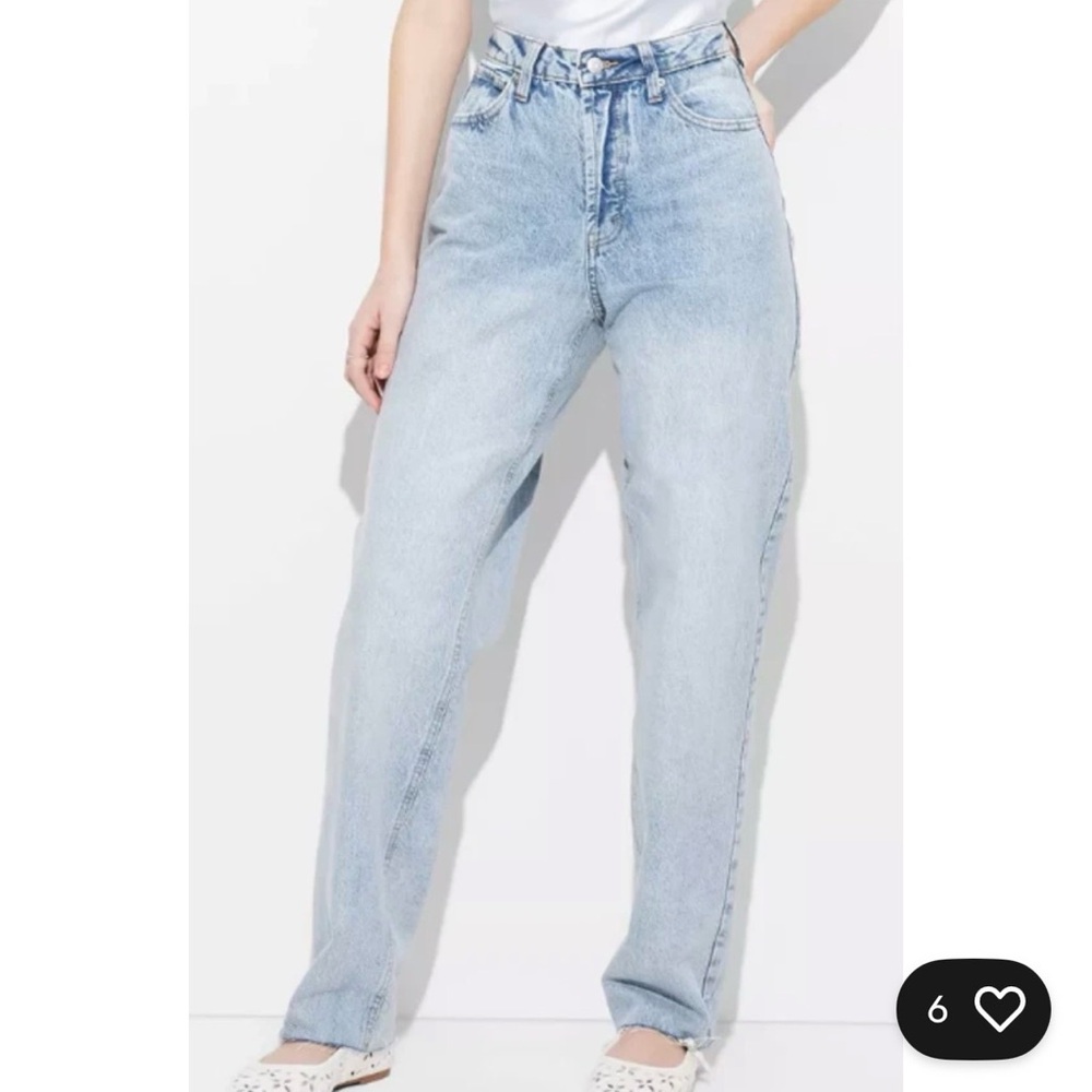 NWT Sz 6 Wild Fable High-rise Curvy Straight Jeans, EasyRigid Denim Light Wash